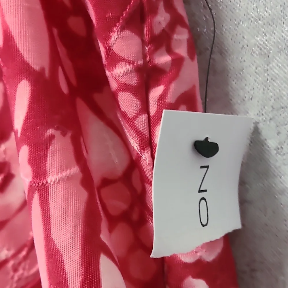 Notations Pink White Mandarin Collar Fun Design‎ Blouse Size M NWT - Picture 4 of 7